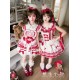 Twin Bears Take A Bite Of Cake White&Red JSK and Salopette(2nd Pre-Order/Full Payment Without Shipping)